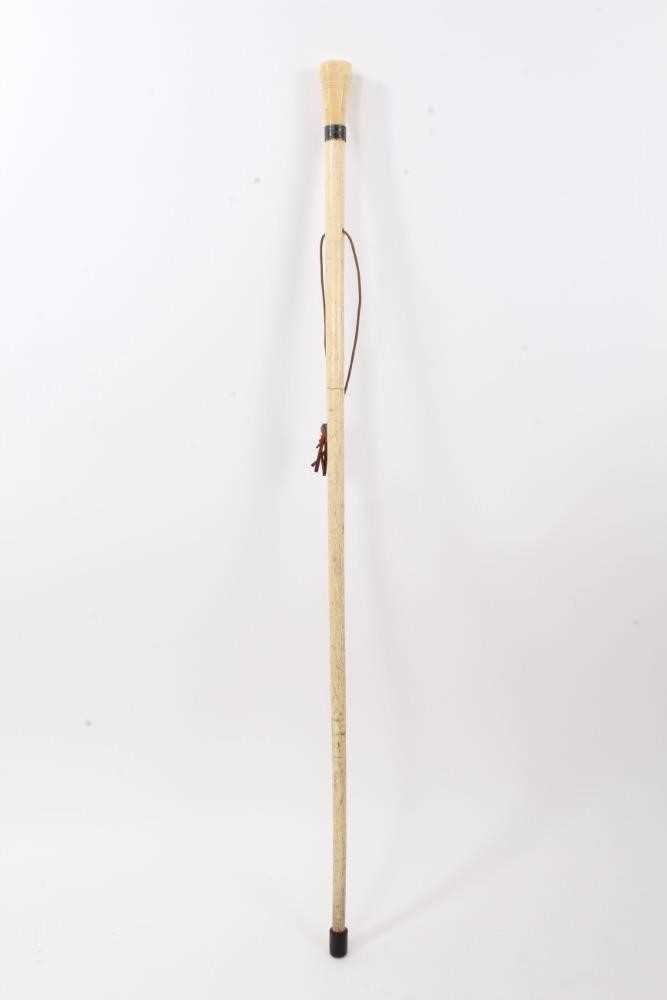 Lot 862 - 19th century whale-bone walking stick