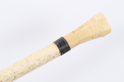 Lot 862 - 19th century whale-bone walking stick