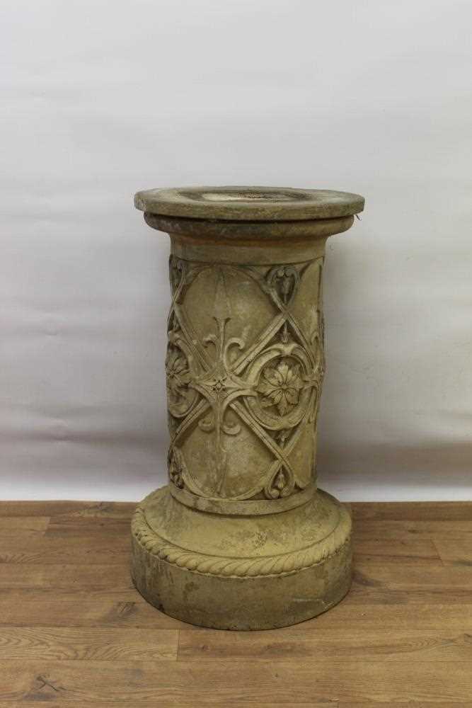Lot 1254 - Victorian terracotta pedestal