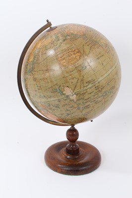 Lot 2509 - Geographic Terrestrial Globe on turned wooden stand