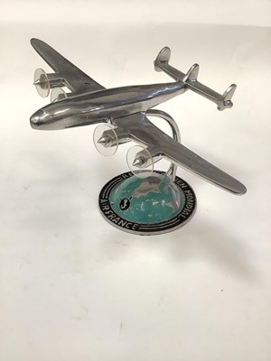 Lot 2508 - Air France chromium aeroplane on base