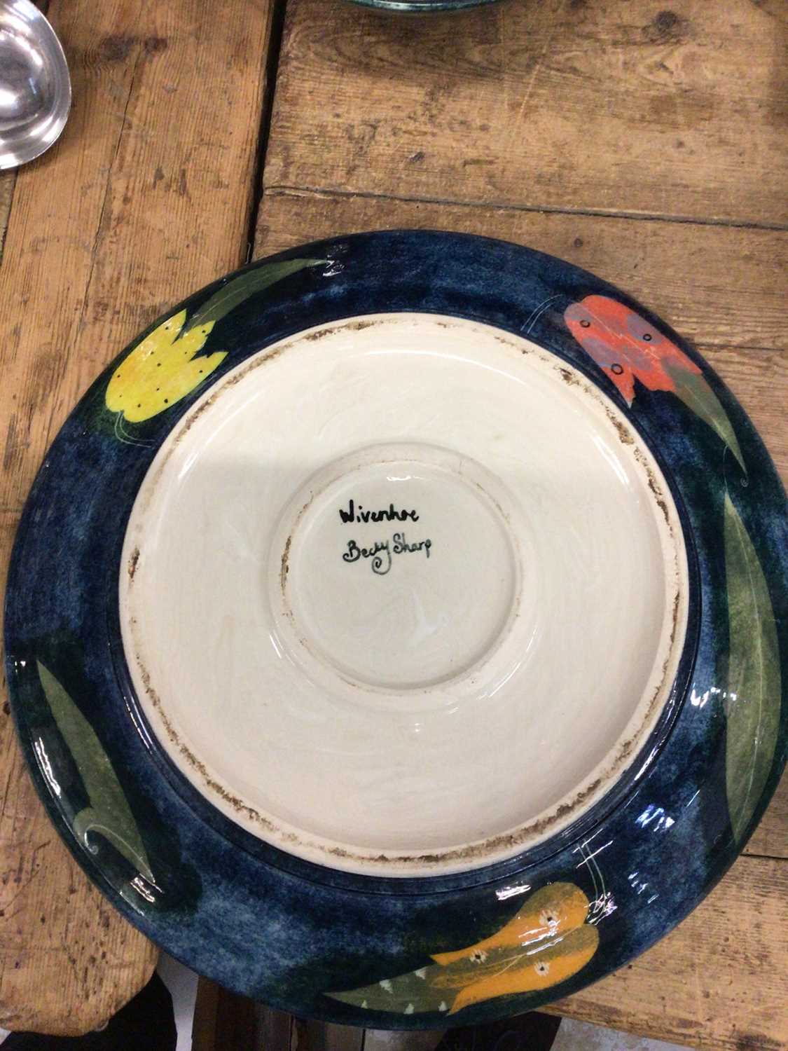 Lot 19 Three pieces of Pru Green Wivenhoe pottery,