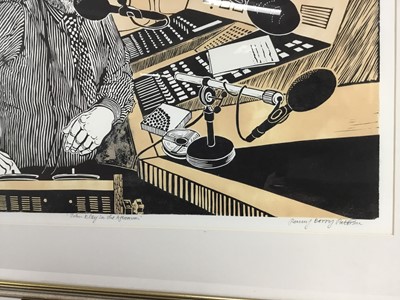 Lot 174 - Penny Berry Paterson (1941-2021) four prints - two screen prints both 'Monday Night at the Mercury', signed and numbered 1/25 and 7/25, both images 54cm x 36cm in glazed frames, together with two l...