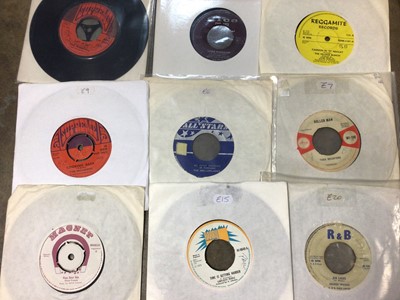 Lot 419 - Collection of 150 reggae single records including Mohawks, Ruddy and Skelton, Theo Beckford, Four Gees, Mellowlarks, Delroy Wilson, Simplicity People, Alton Ellis, Vikings, Prince Buster, Pat Kelle...