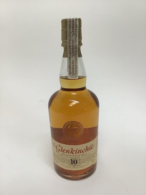 Lot 144 - Whisky - ten bottles, Glenfiddich, Cardu, Glenkinchie and others