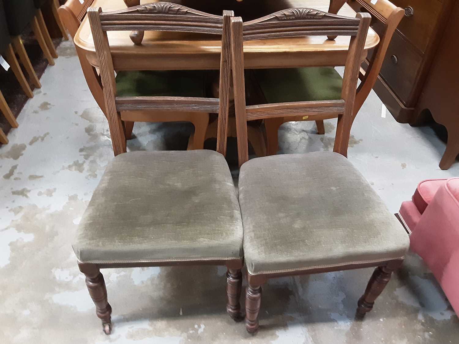 Lot 1008 Set of four Late Victorian dining chairs