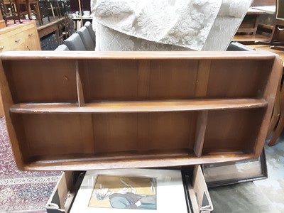 Lot 1018 - Ercol hanging wall shelf, 107cm wide, 12cm deep, 49cm high