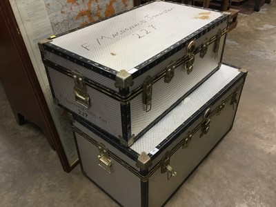 Lot 948 - Two modern aluminium trunks