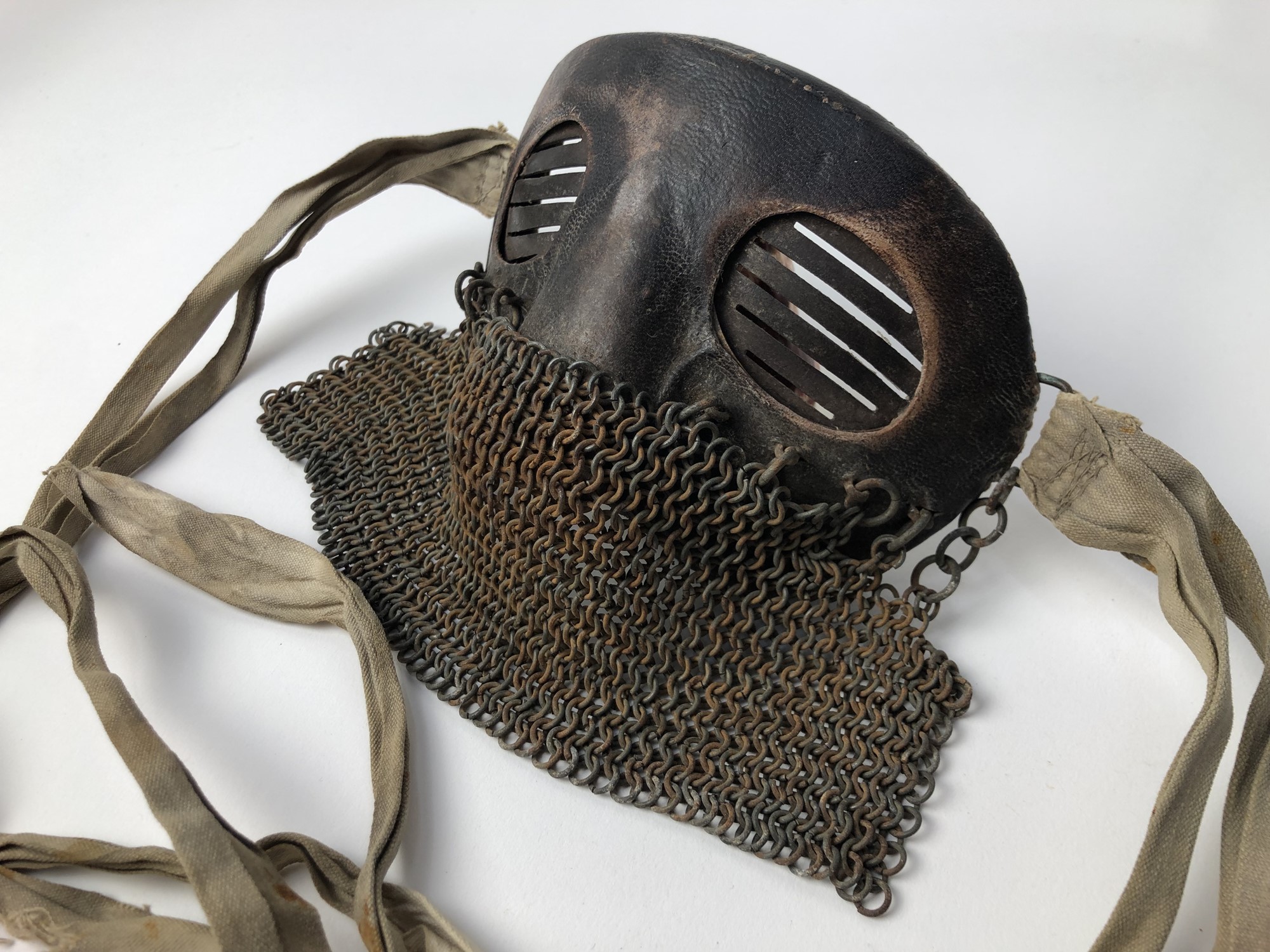 Lot 732 - Scarce First World War tank crew face mask