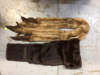 Lot 528 - Two vintage fur coats and two stoles