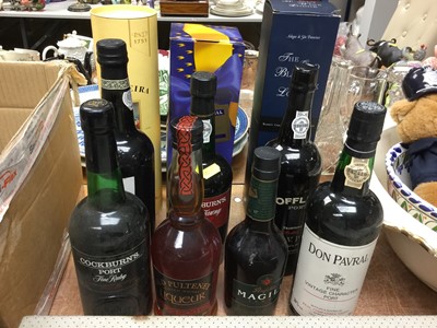 Lot 345 - Ten bottles of Port, Liqueurs and spirits (10)