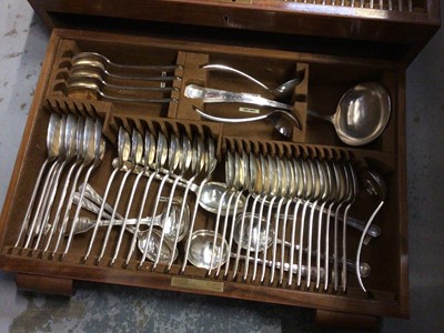 Lot 85 - Extensive Mappin & Webb princes plate canteen of cutlery in fitted case