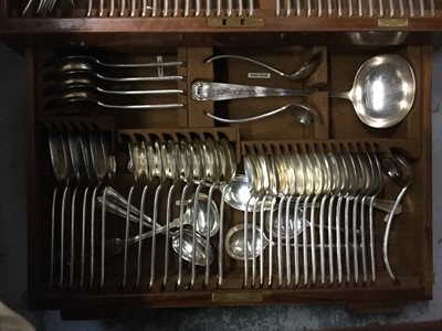 Lot 85 - Extensive Mappin & Webb princes plate canteen of cutlery in fitted case