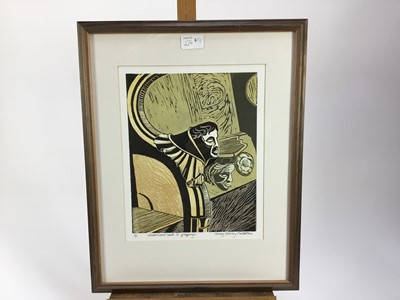 Lot 176 - Penny Berry Paterson (1941-2021) four prints and one watercolour - screen print, Giffords Hall II (included in her hand-printed book entitled 'Bricks') signed and numbered 10/10, 42cm x 31cm, in gl...