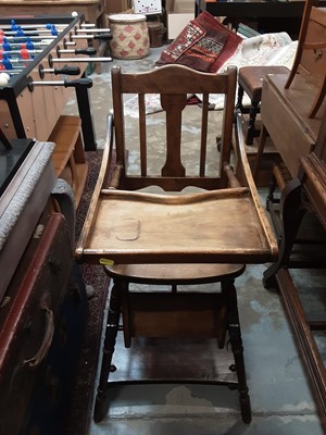 Lot 952 - Late Victorian children's high chair