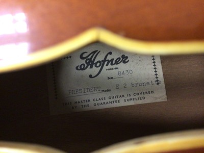 Lot 2359 - Vintage Hofner guitar