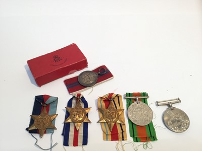 Lot 703 - Second World War medals comprising 1939 - 1945 Star, Africa Star, France and Germany Star, Defence and War medal together