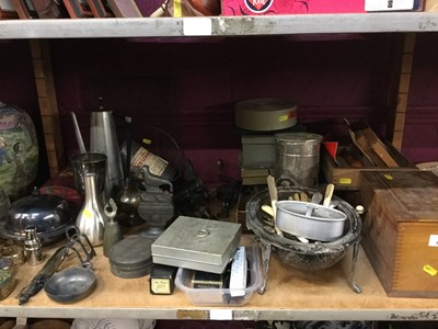 Lot 565 - Vintage Kodak film tanks, cigarette servers, plated ware including muffin dish and flat ware