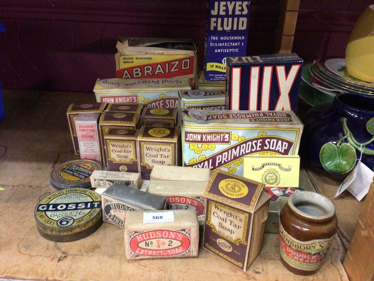 Lot 568 - Vintage soaps, creams and other household