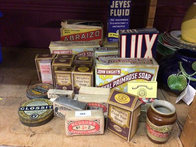 Lot 568 - Vintage soaps, creams and other household products