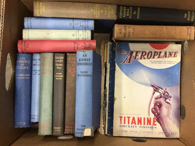Lot 196 - Collection of aviation related books, 1 box