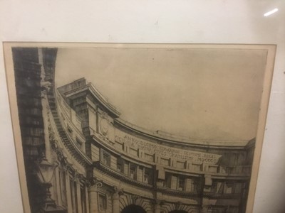 Lot 114 - Graham Barry Clilverd (1883-1959) etching, architectural study, glazed frame