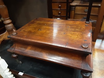 Lot 1073 - Victorian rosewood whatnot base with single drawer, 64cm wide, 45cm deep, 29cm high