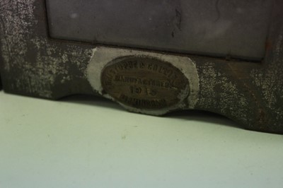 Lot 756 - First World War Officers' private purchase folding trench lantern by Christopher Collins, Birmingham, dated 1915.