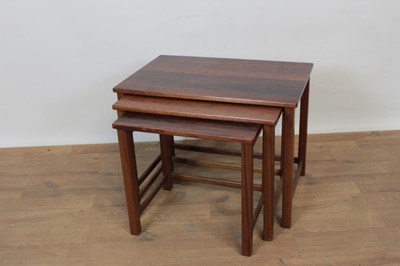 Lot 1423 - Nest of rosewood tables