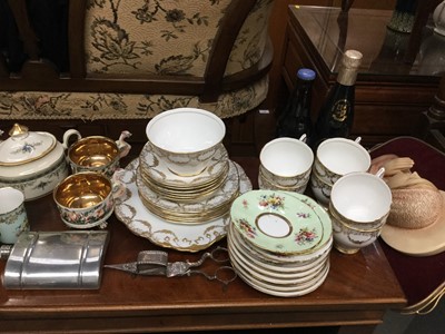 Lot 397 - Capodimonte gilded cups and saucers, Royal Doulton series ware plates and other ceramics