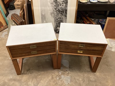 Lot 929 - Pair bedside tables