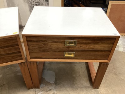 Lot 929 - Pair bedside tables