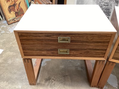 Lot 929 - Pair bedside tables