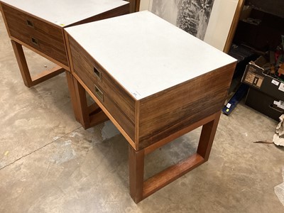 Lot 929 - Pair bedside tables