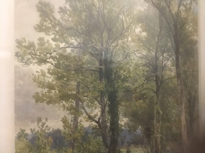 Lot 278 - John Steeple (1823-1887) watercolour - Stream in a landscape, signed and dated 1879, 36 x 24cm, glazed frame