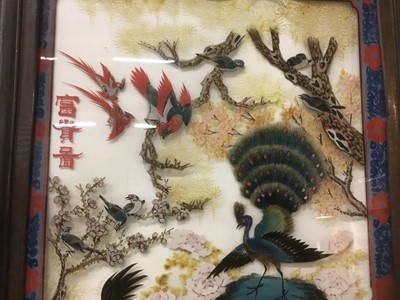 Lot 198 - Chinese painting on glass, in hardwood frame