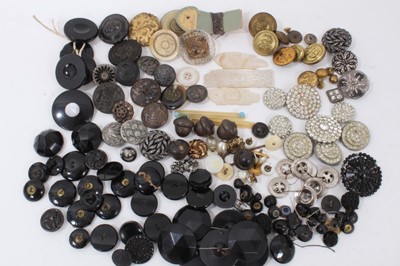 Lot 370 - A collection of paste and other 19th century buttons