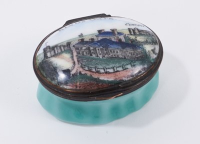 Lot 757 - An early 19th century enamel box 'Kings Gate'