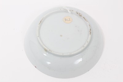 Lot 196 - A Badderley-Littler saucer, painted with Chinese figures, circa 1777-85