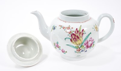 Lot 162 - A Liverpool teapot and cover, circa 1775, probably Philip Christian's Factory