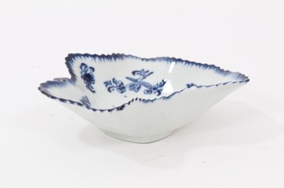 Lot 210 - A Worcester leaf shaped pickle dish, circa 1758