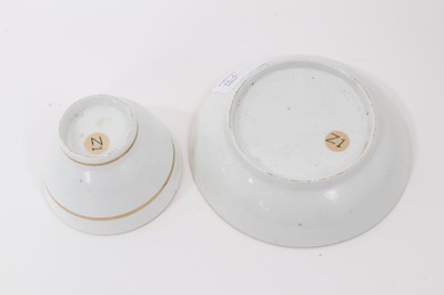 Lot 16 - A 'Factory Z' tea bowl and saucer, and other New Hall type teawares