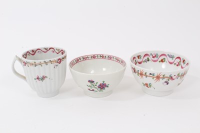 Lot 126 - A 'Factory Z' tea bowl and saucer, and other New Hall type teawares