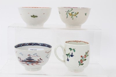 Lot 118 - A Liverpool polychrome coffee cup, and three tea bowls