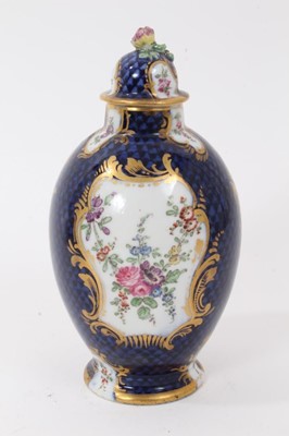 Lot 198 - A Continental porcelain tea canister and cover, in Worcester style