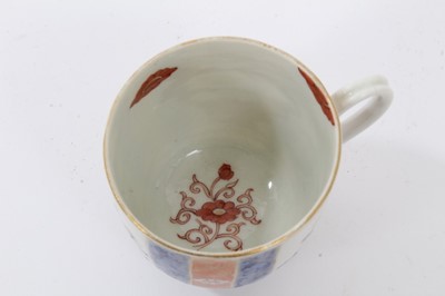 Lot 197 - A Worcester Giles decorated Imari style coffee cup, circa 1770. 
Provenance: Zorensky Collection