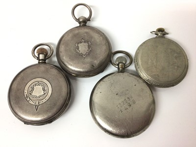 Lot 659 - Two silver cased pocket watches, Abra pocket watch and a military pocket watch with crows foot, G.S.T.P, K09323