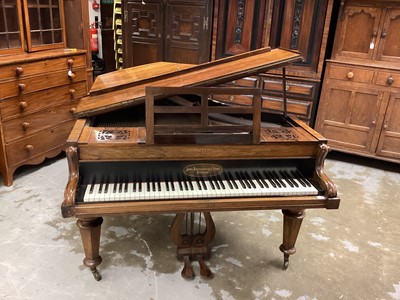 Lot 1360 - 19th century rosewood boudoir grand piano by John Broadwood &. Sons