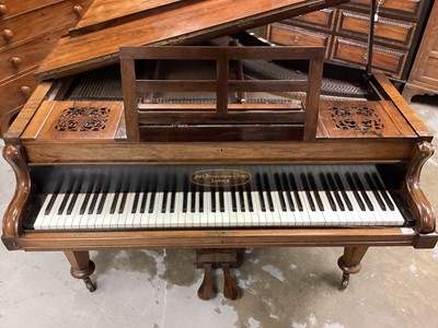 Lot 1360 - 19th century rosewood boudoir grand piano by John Broadwood &. Sons