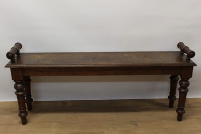 Lot 1370 - Victorian oak window seat